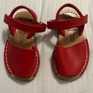 Red Napa Velcro sandal NWNT